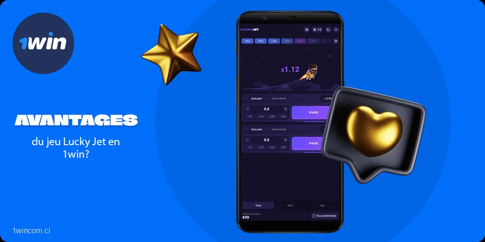 Avantages du jeu Lucky Jet en 1win