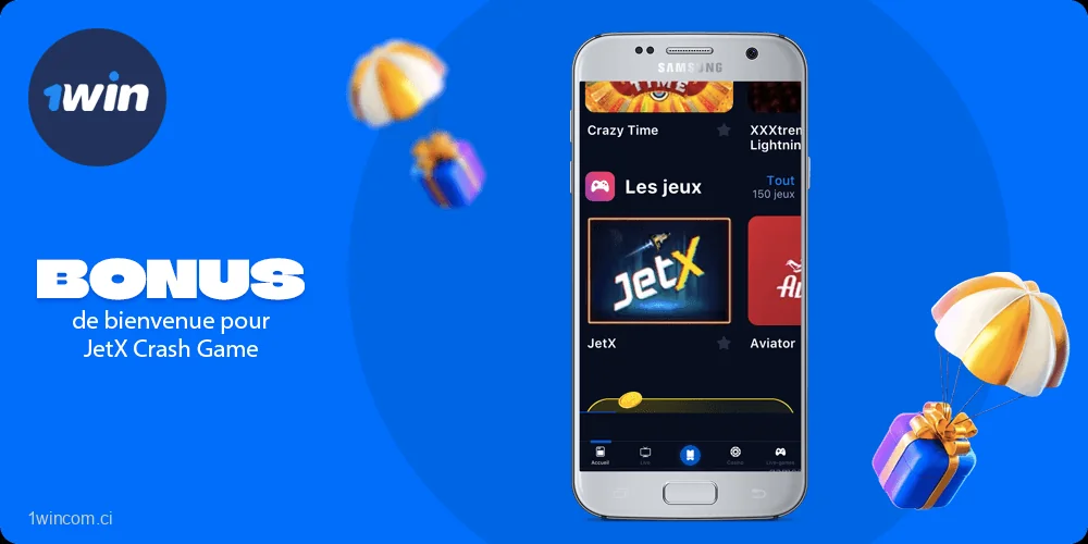 Informations sur le bonus de bienvenue 1win pour JetX Crash Game