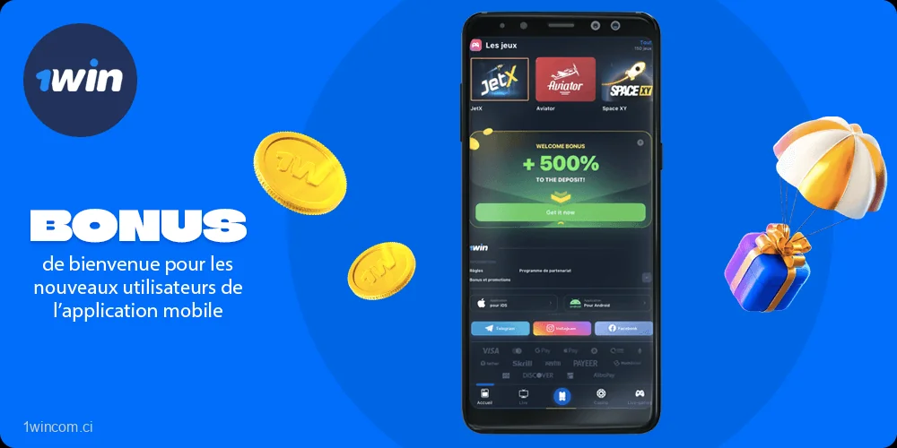 Informations sur le bonus de bienvenue 1win
