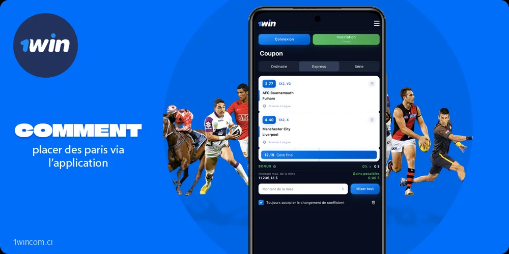 Petit manuel comment placer des paris via l'application 1win