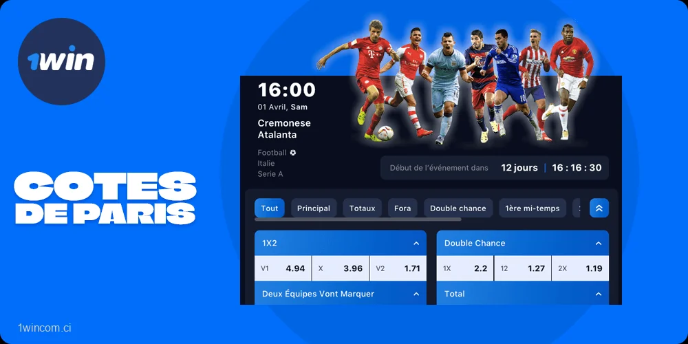 Brève information sur les cotes de pari 1win