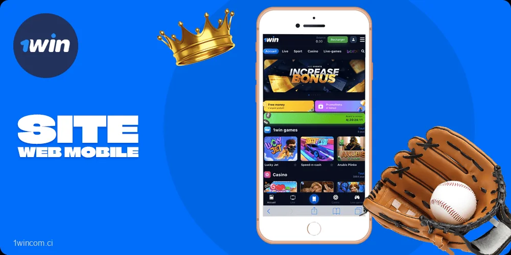 Brève information sur le site Web mobile 1win