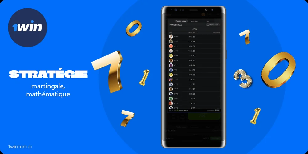 Stratégie mathématique et martingale 1win Aviator