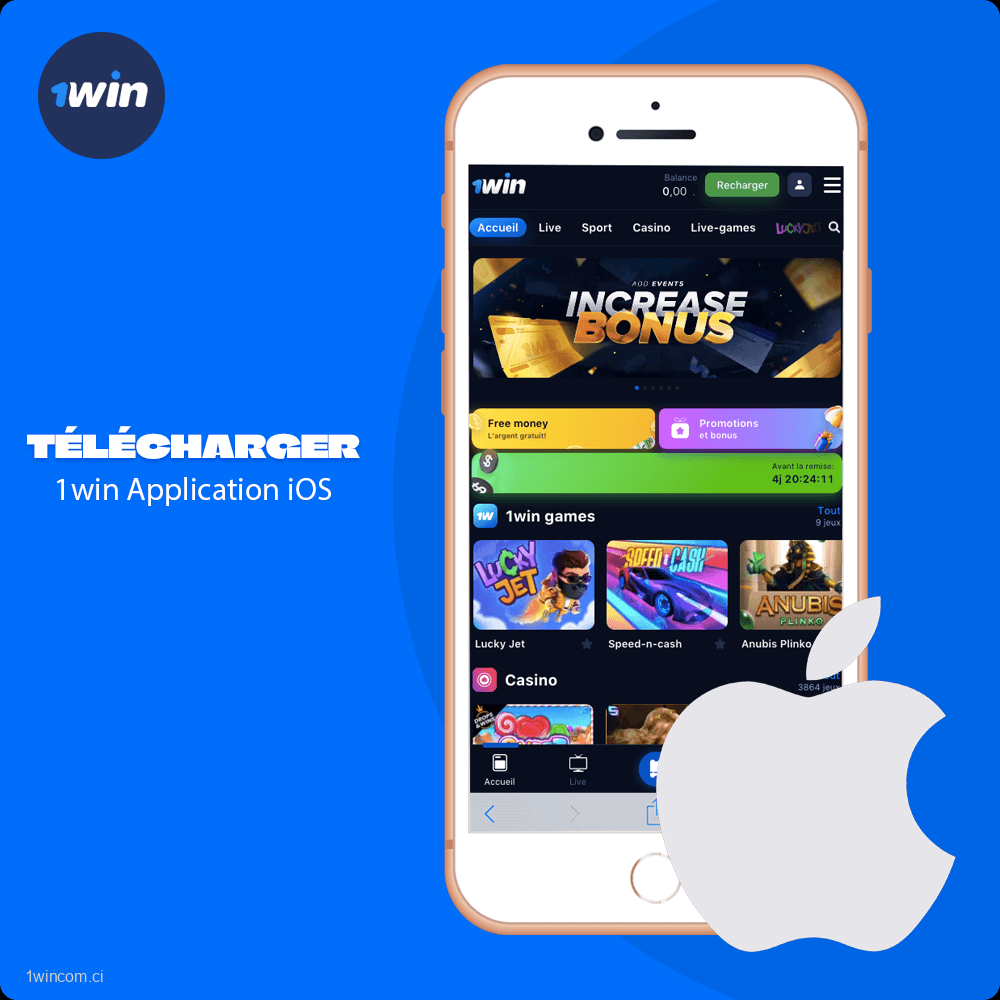 Quelques étapes pour télécharger et installer l'application 1win pour iOS