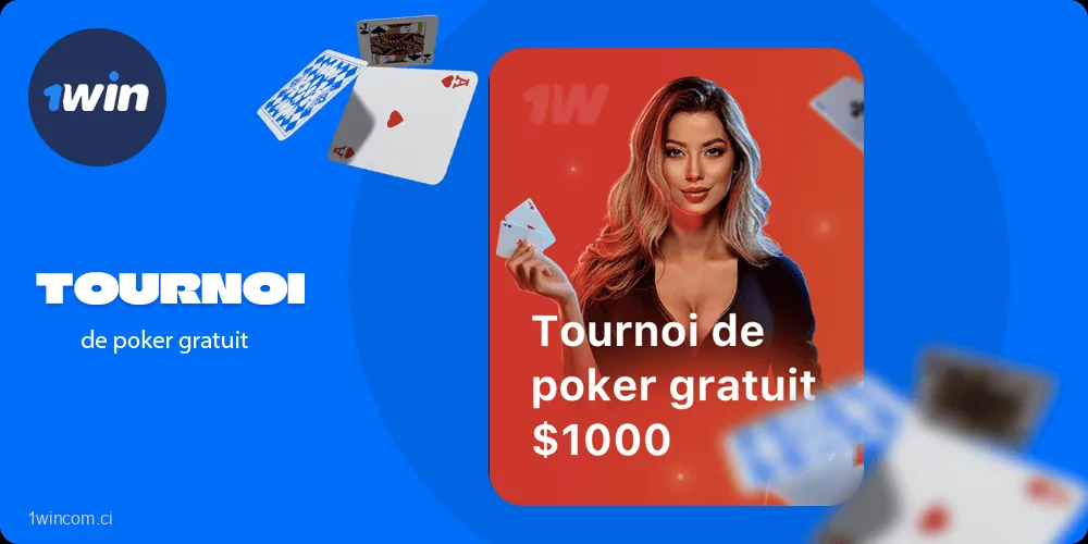 Informations sur le tournoi de poker gratuit 1win
