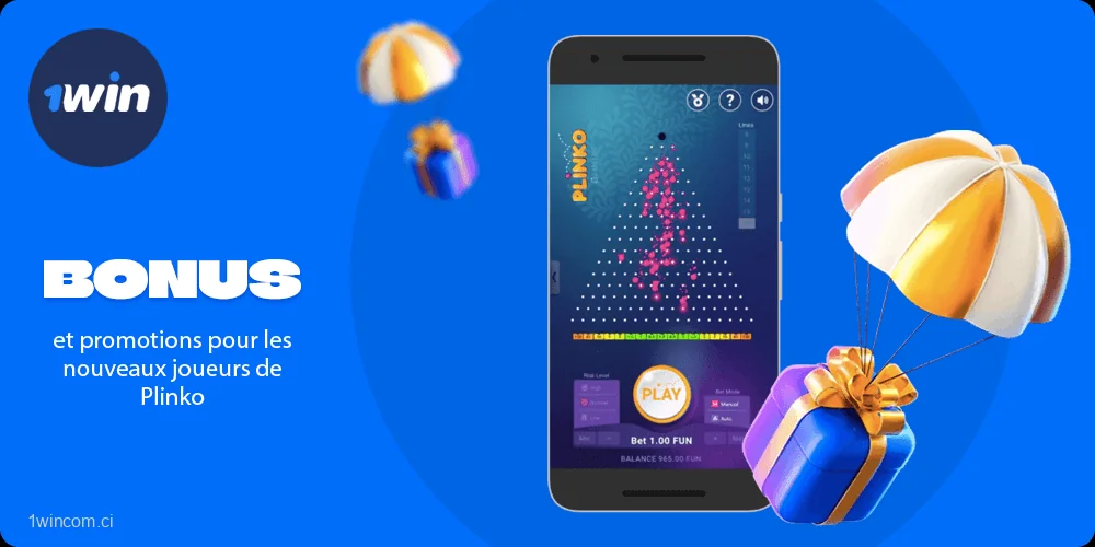 Instruction Comment réclamer Bonus et promotions pour les nouveaux joueurs de Plinko