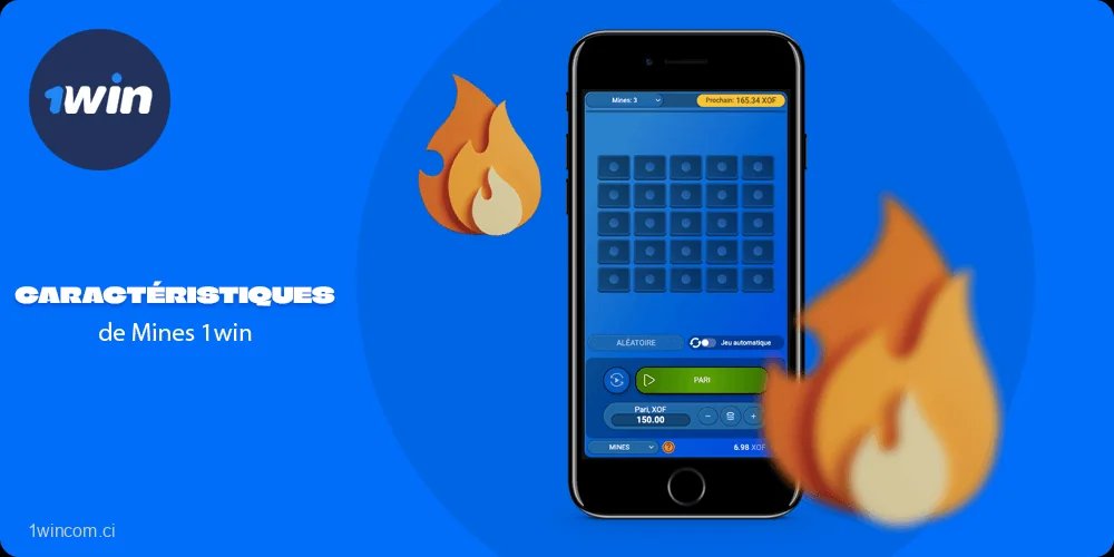 Principales caractéristiques de Mines 1win