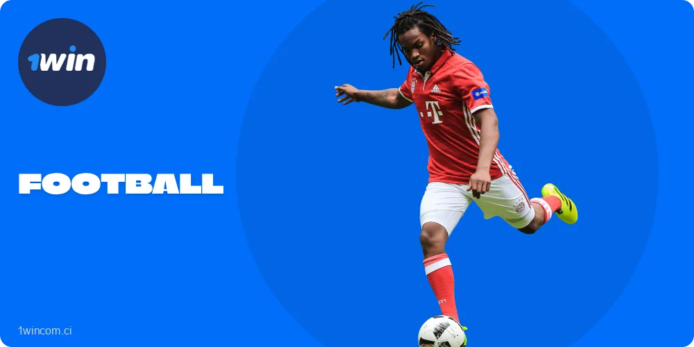 Informations sur les paris 1win sur Football