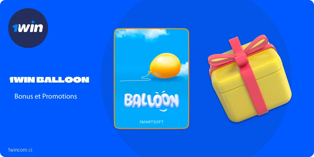 Pour les utilisateurs de 1win de Côte d'Ivoire, des bonus spéciaux sont prévus pour le jeu Balloon